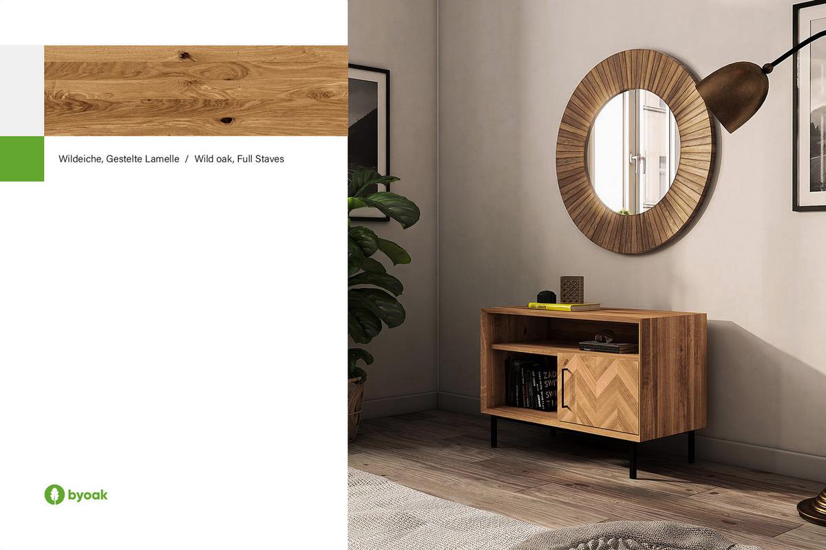 KOMMODE LEON Wildeiche - Wildeiche, Holz (97/65/45cm) - byoak