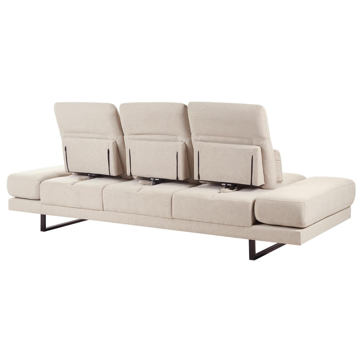 3-SITZER-SOFA Stoff Beige Ikast - Beige, Textil (255/87/105cm) - Beliani