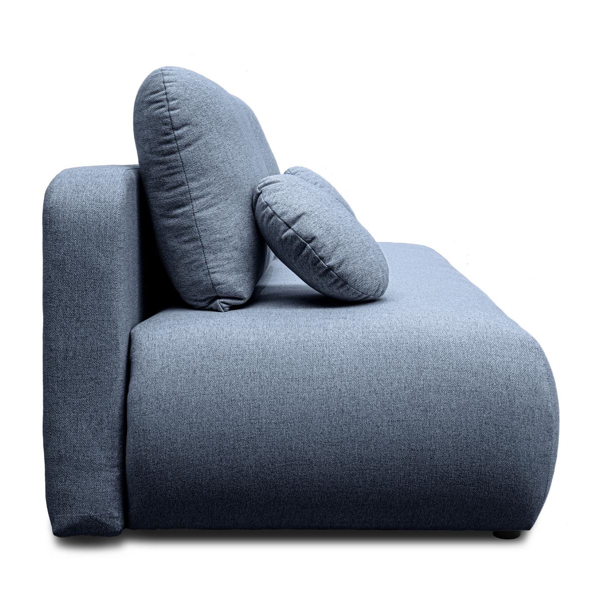 SCHLAFSOFA CLAIRE, zweisitzig, mit Schlaffunktion, Neve 74 - Blau, Textil (208/90/95cm) - Lookway