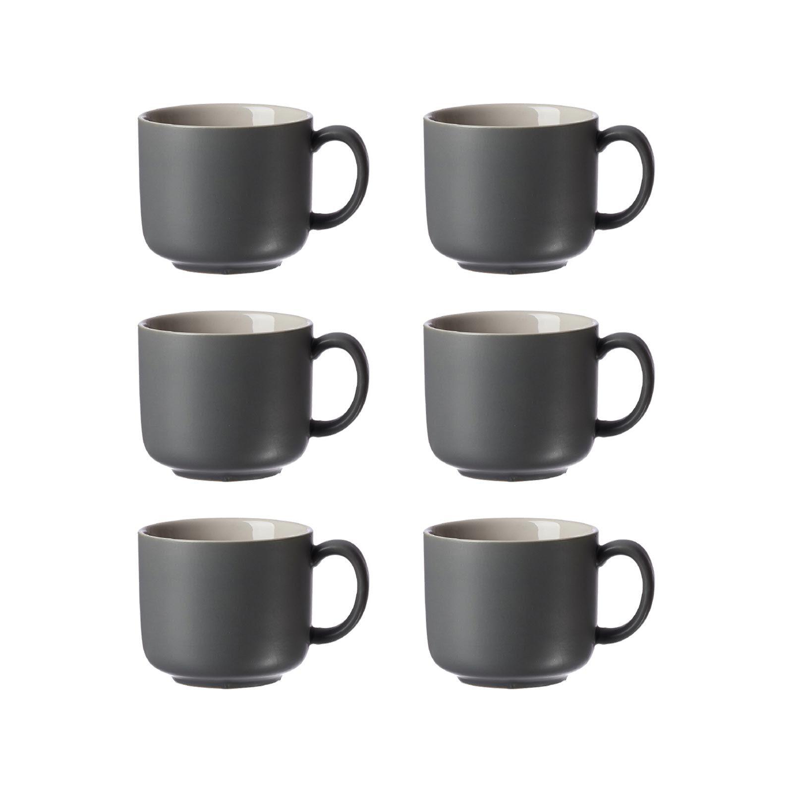 KAFFEETASSEN Jasper Grau 240 ml 6er Set - Grau, Keramik (0.24L) - Ritzenhoff Breker