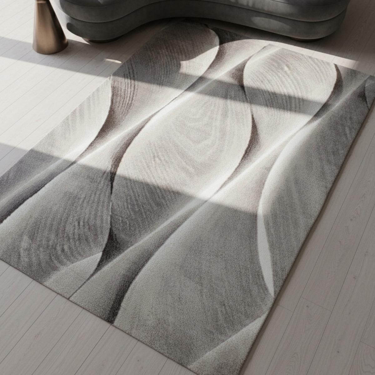 KURZFLORTEPPICH DRAU, mit Farbverlauf, Braun, 140 x 200 cm - Braun, Textil (200/140cm) - KADIMA DESIGN