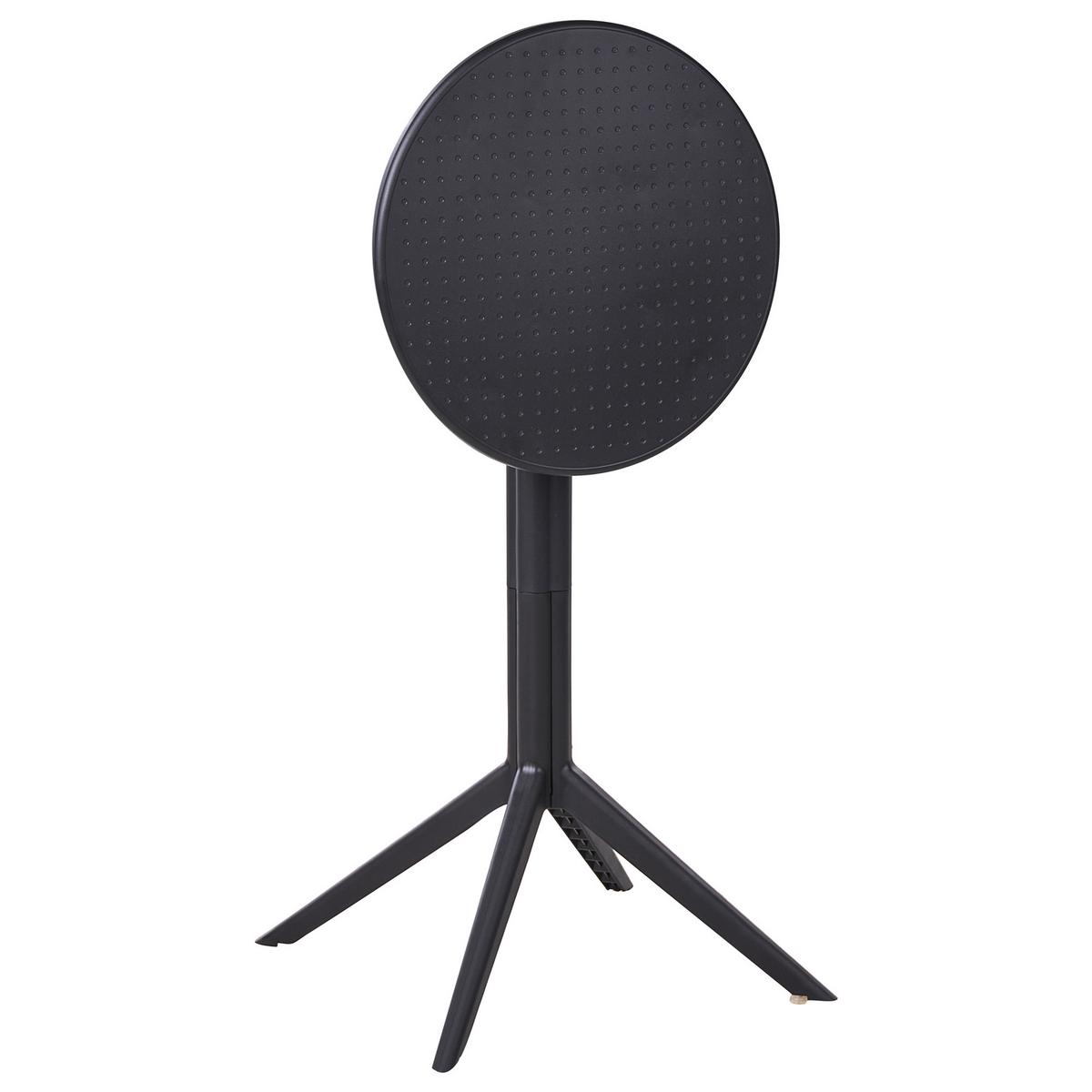 GARTEN-BARTISCH 60/60 cm Schwarz Legrena - Schwarz, Kunststoff (60/60/111cm) - Beliani