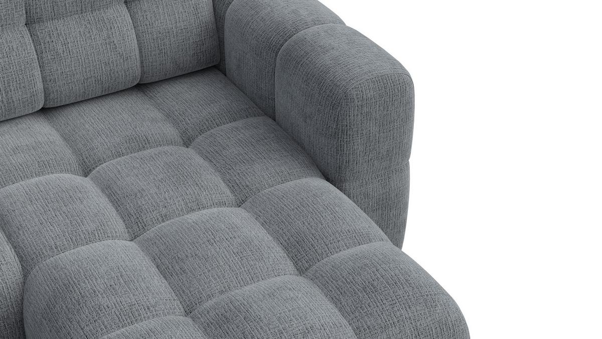 ECKSOFA CLOUDI 4-Sitzer rechts, dunkelgrau - Dunkelgrau/Schwarz, Holz/Textil (294/160cm) - Wozimo