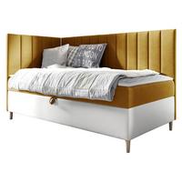 BOXBETT Maja Junior 3, Seite zum Öffnen des Bettkastens: Links - H3 - Gelb/Weiß, Holz (90/200cm) - MIRJAN24