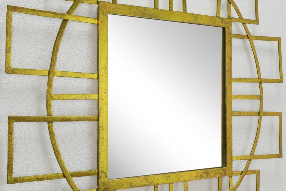 WANDSPIEGEL Gold 89/89 cm - Goldfarben, Metall (9.81/89/3cm) - KUNSTLOFT