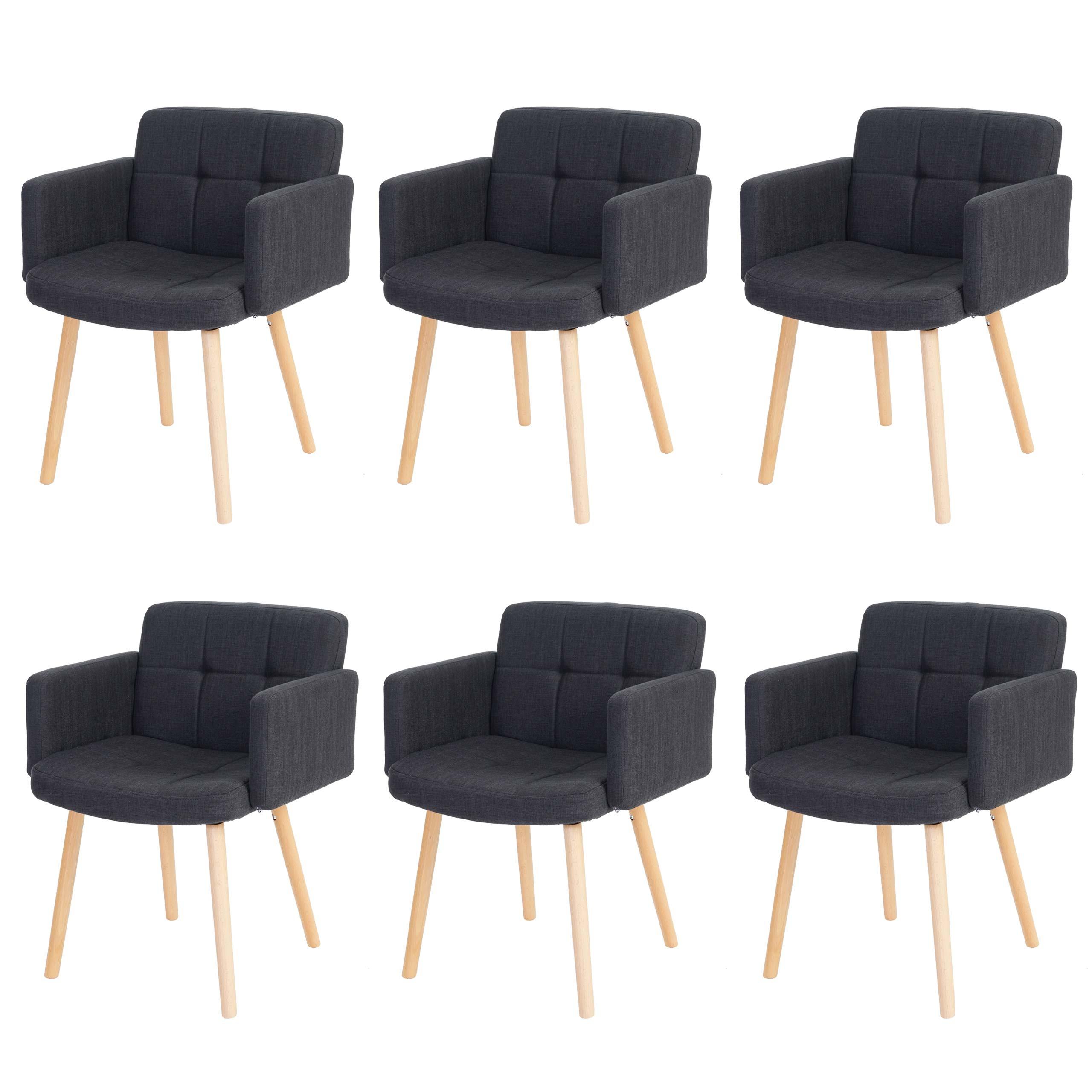 ESSZIMMERSTUHL Anthrazit 6er-Set - Dunkelgrau/Anthrazit, Textil (60/79/57cm) - MCW