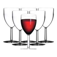 KUNSTSTOFF-ROTWEINGLÄSER Outdoor transparent 300 ml 6er Set - Transparent, Kunststoff (0.3L) - Mepal
