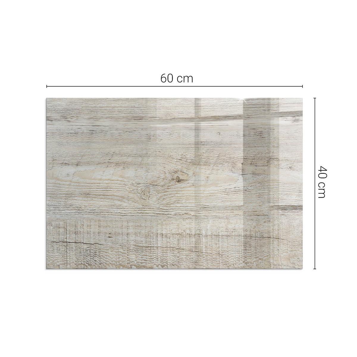GLASPLATTE für Kamin 60x40 cm - Beige, Glas (60/40/0.4cm) - TULUP