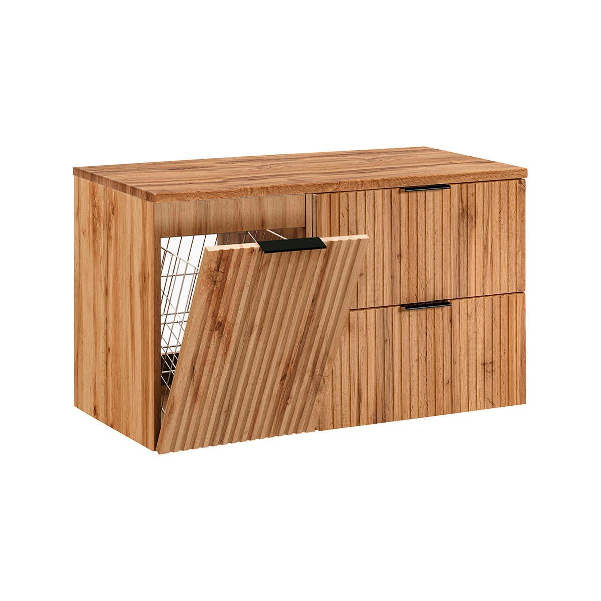 WASCHTISCHUNTERSCHRANK 100.8cm Adriel Holz - Braun, Holzwerkstoff (100.8/59/46cm) - Petits-meubles