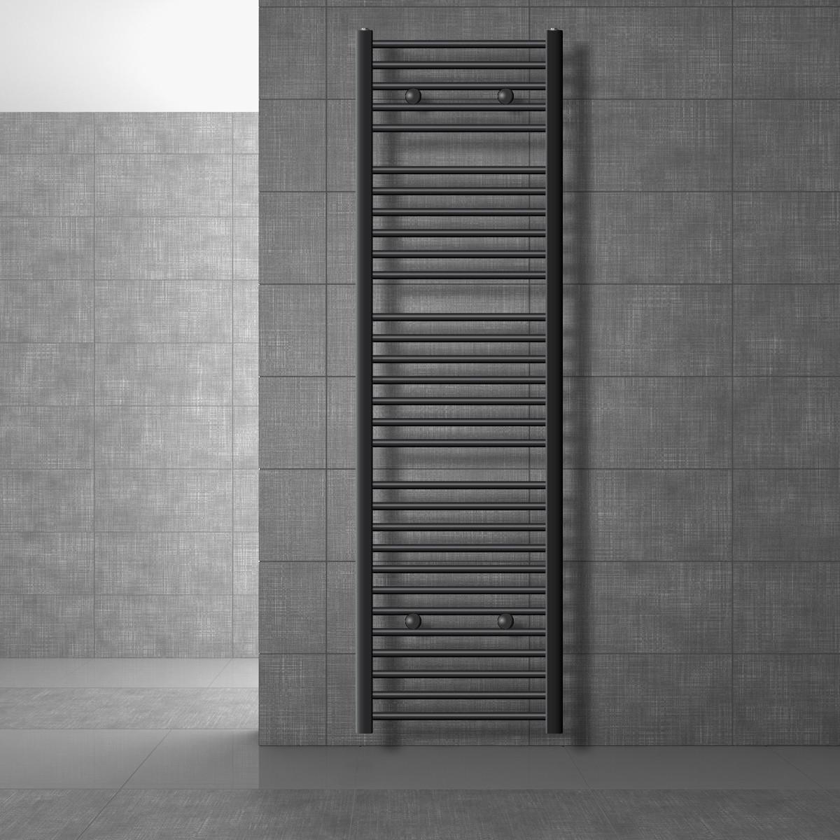BADHEIZKÖRPER elektrisch Sahara 500x1800 mm Anthrazit gerade mit Heizstab 1200W Digital - Anthrazit, Metall (50/180/3cm) - LuxeBath
