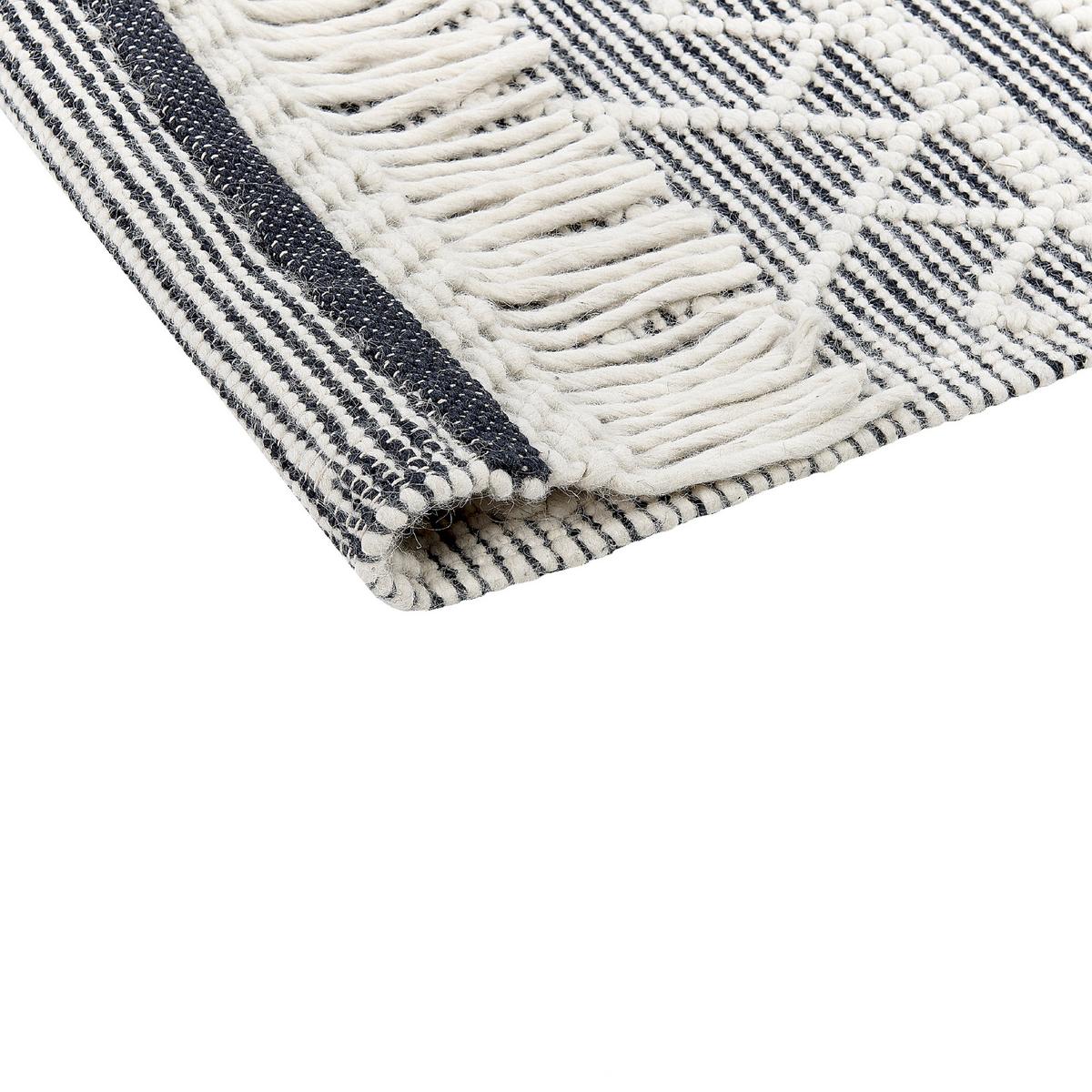 KURZFLOR-TEPPICH Savuca 230/160 cm - Schwarz, Textil (160/230cm) - Beliani