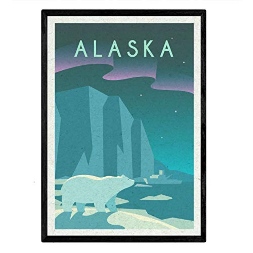 POSTER Alaska Stadtfarben A3 Rahmenlos - Klar, Papier (29.7/5/42cm) - Nacnic