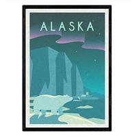 POSTER Alaska Stadtfarben A3 Rahmenlos - Klar, Papier (29.7/5/42cm) - Nacnic