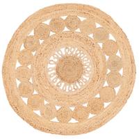 HANDGEFERTIGT JUTE TEPPICH PIA RUND - Beige, Textil (120/120cm) - Pergamon