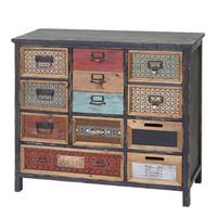 APOTHEKER-SCHRANK Multicolor - Multicolor, Holz (90/84/32cm) - MCW