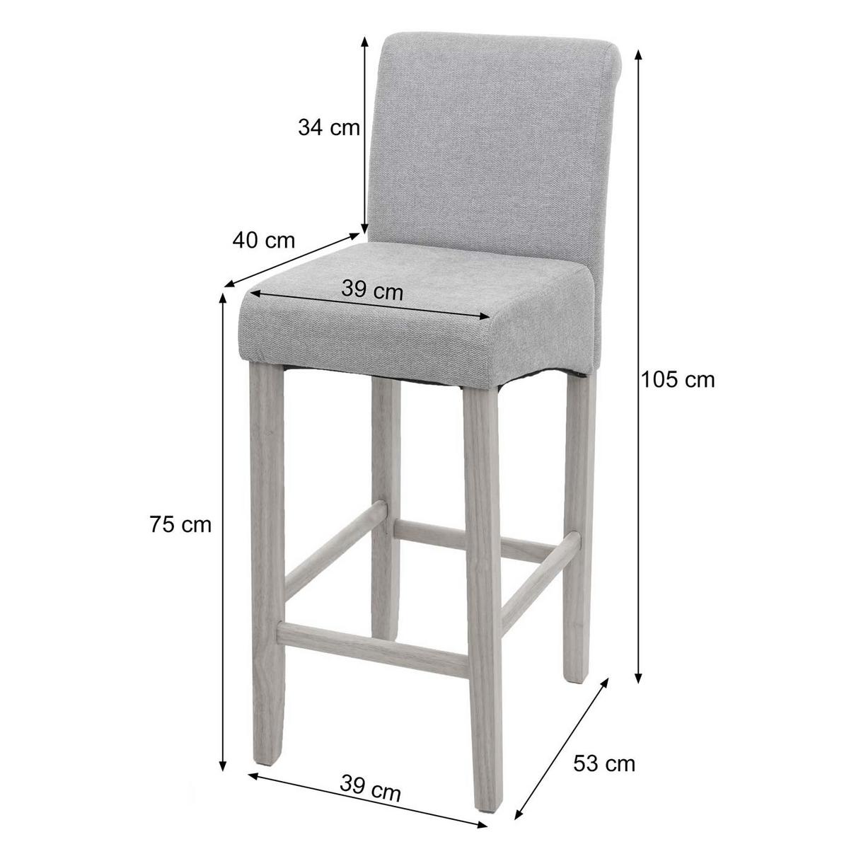 BARHOCKER Braun 2er-Set - Braun, Textil (39/105/53cm) - MCW