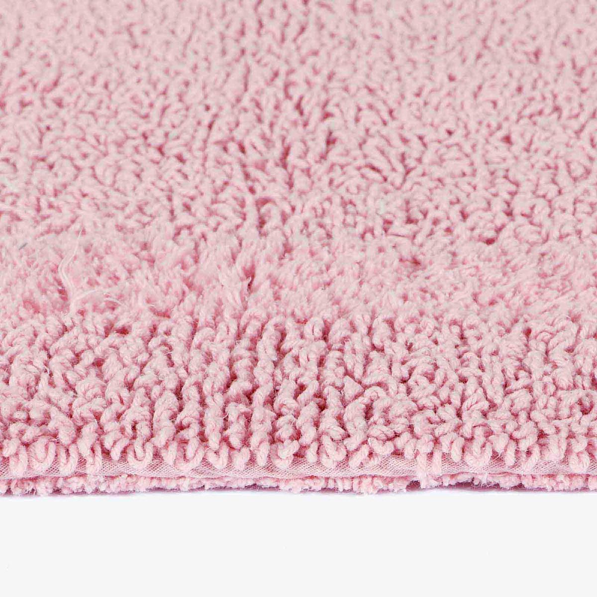 BADEMATTE 50/80 cm, 100% Baumwolle, wendbar - Rosa, Textil (50/80cm) - Homescapes