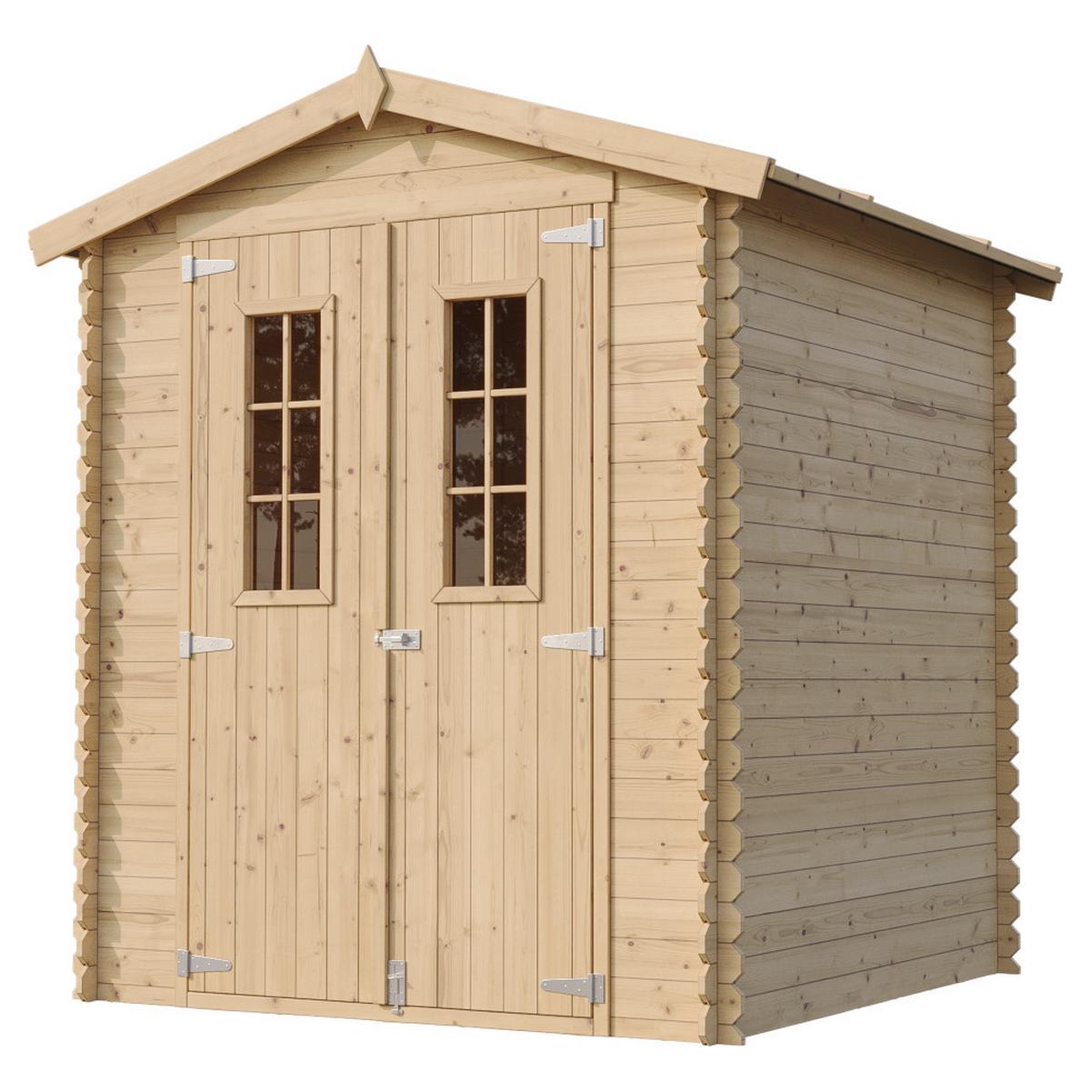 HOLZHAUS GARTENHAUS- B196xL186xH218 cm/ 2,82 m2 - M320C - Beige, Holz (180/218/186cm) - Timbela