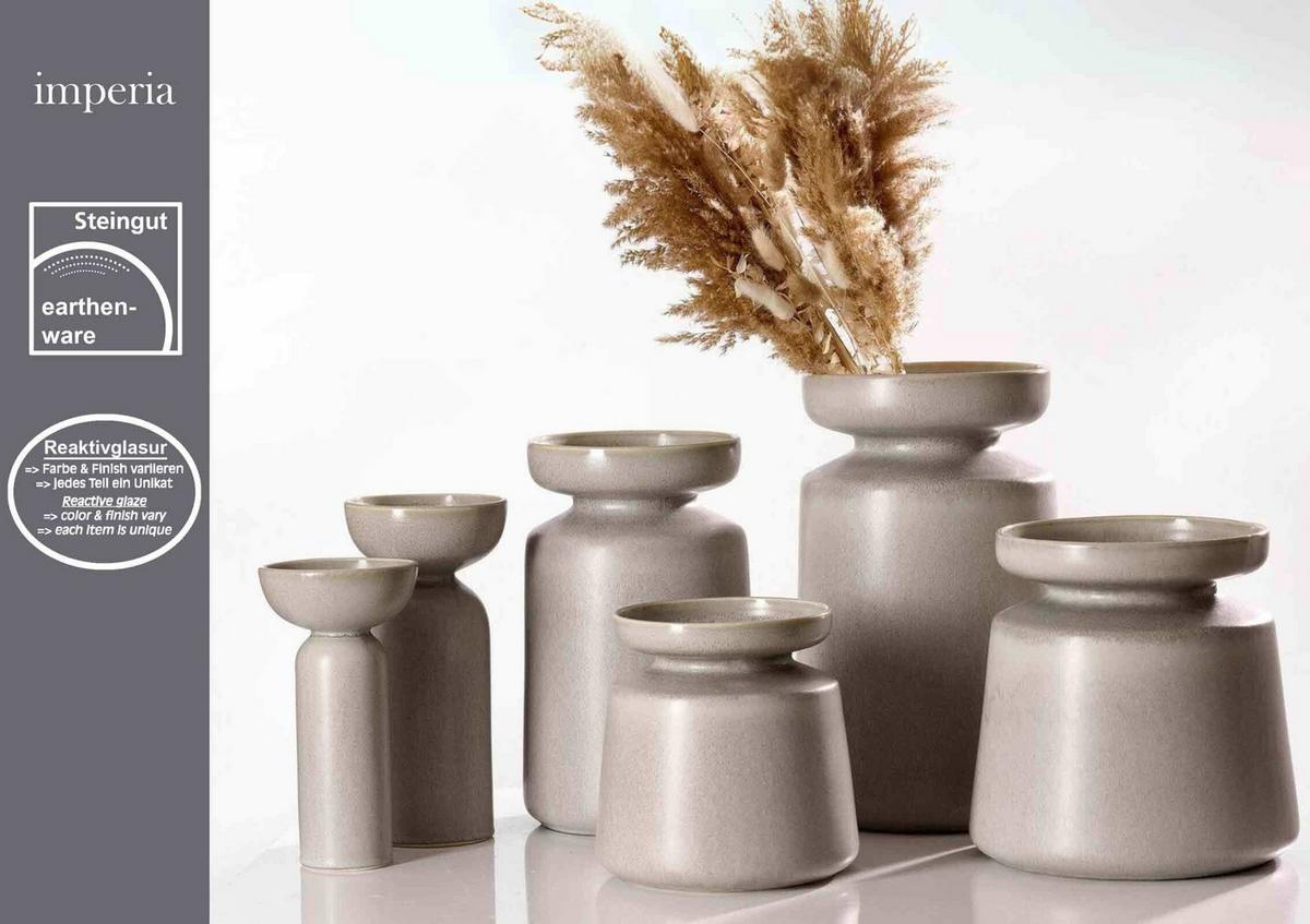 VASE Imperia grau 24,5 cm - Grau, Keramik (24.5cm) - Ritzenhoff Breker