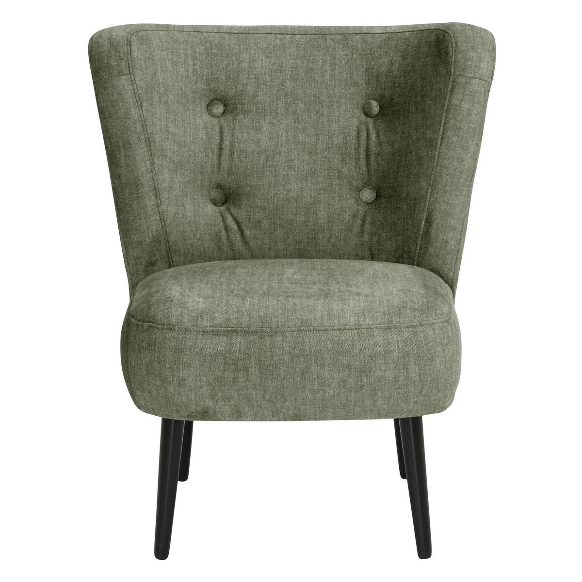 POLSTERSESSEL Kassi Samtvelours dunkelgrün - Dunkelgrün, Kunststoff (68/80/69cm) - 58aufmkessel