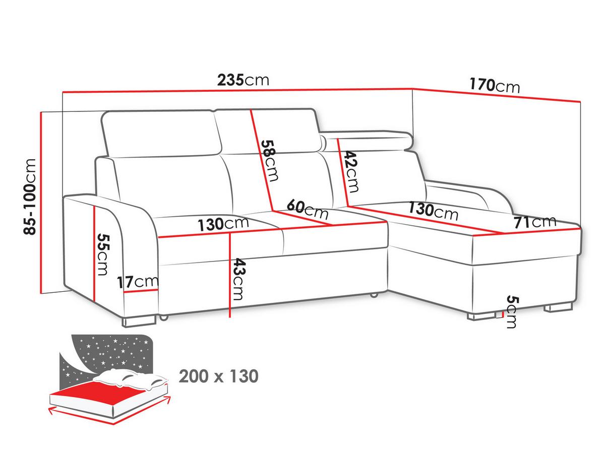 ECKSOFA Oslo 2rLC - Gelb/Silberfarben, Holz/Kunststoff (235/170cm) - MIRJAN24