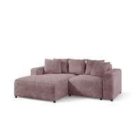 ECKSOFA Megan Xs In Stoff Poso - Altrosa, Holzwerkstoff/Textil (240/165cm) - Fun Möbel