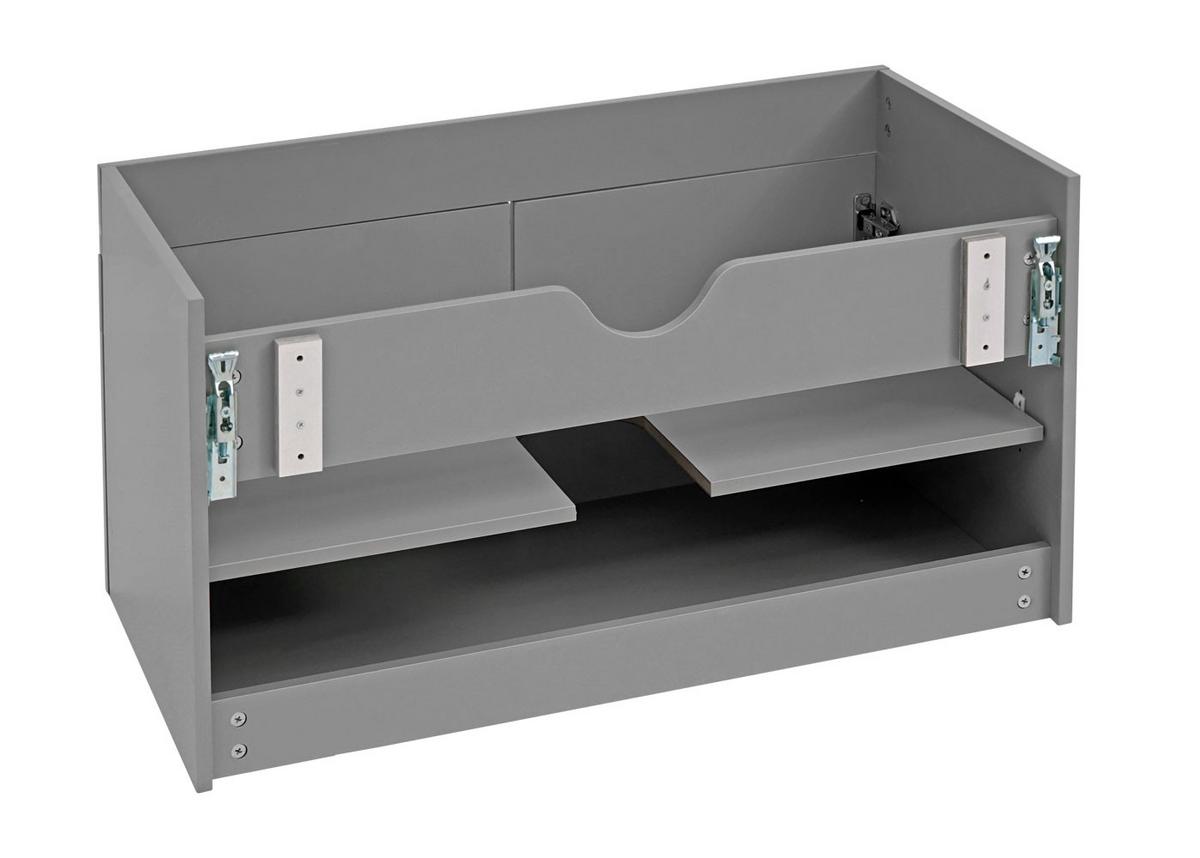 WASCHBECKENUNTERSCHRANK Grau - Grau, Holz (90/48/46cm) - MCW