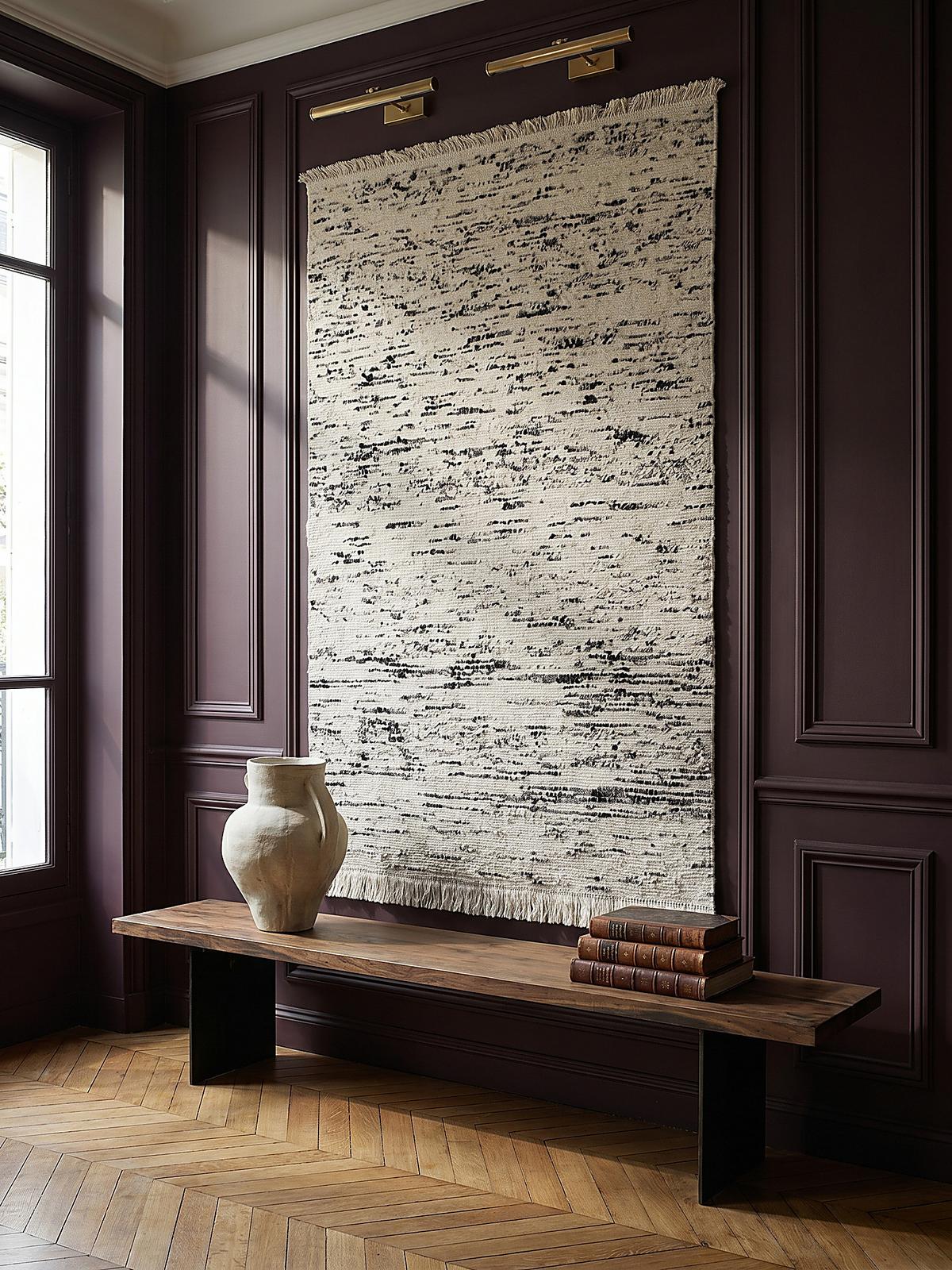 WOLLTEPPICH mit Fransen TIREE, gestreift, Schwarz, 200 x 300 cm - Schwarz, Textil (300/200cm) - KADIMA DESIGN