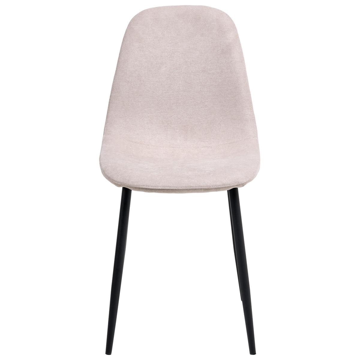 ESSZIMMERSTUHL 4er-Set Beige Crandall - Beige/Schwarz, Textil (44/87/53cm) - Beliani