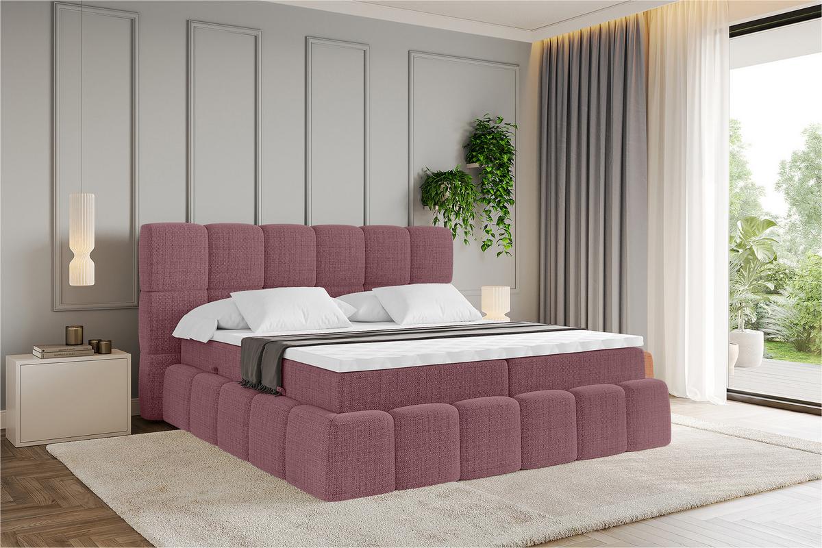 BOXBETT - AURI-H3 - 180x200 Altrosa Aragon - Altrosa, Holzwerkstoff (180/200cm) - ALTDECOR