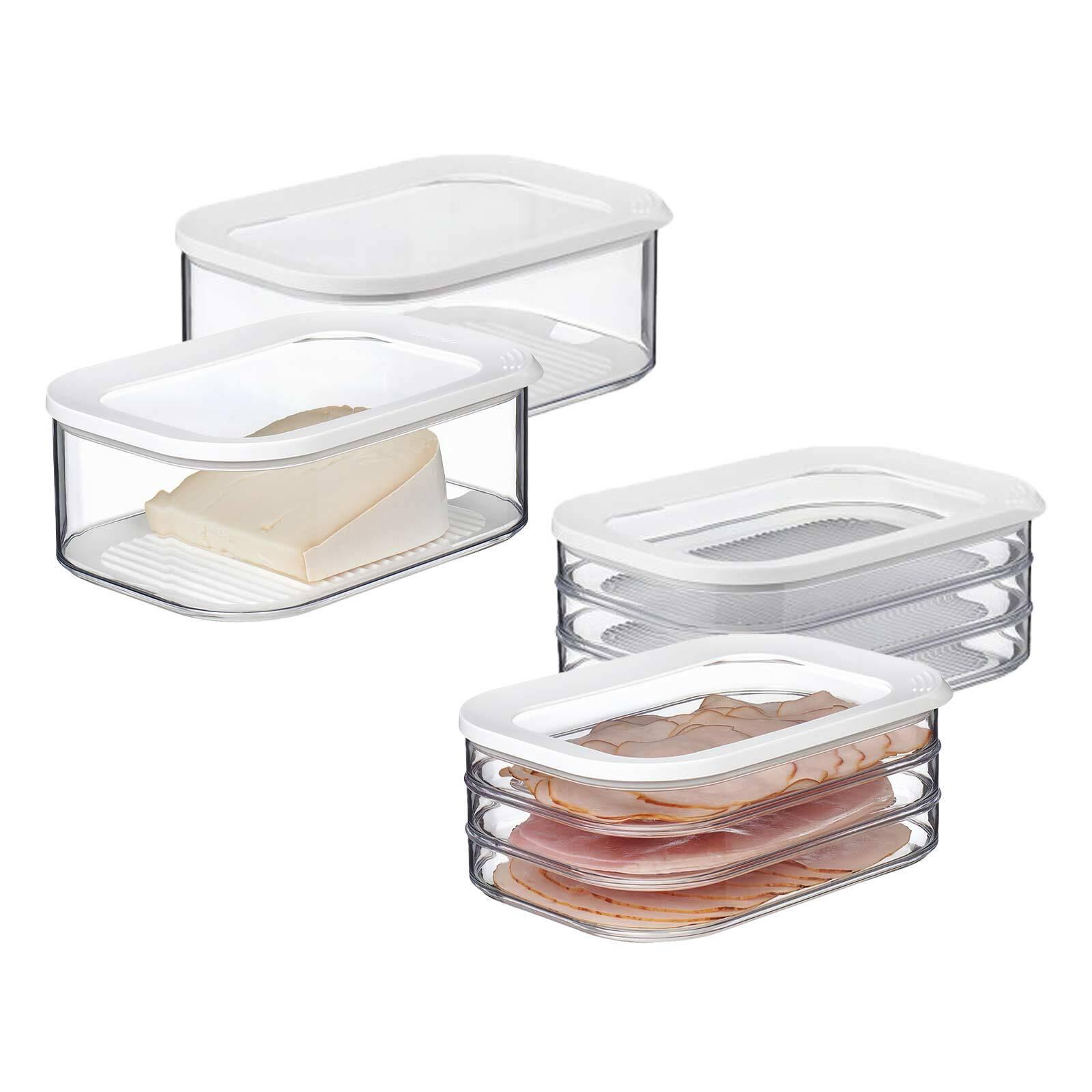 AUFSCHNITTDOSEN Modula weiß 4er Set - Weiß, Kunststoff (2/2/2cm) - Mepal