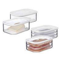 AUFSCHNITTDOSEN Modula weiß 4er Set - Weiß, Kunststoff (2/2/2cm) - Mepal