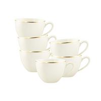 KAFFEETASSEN Savona Fine Diamond creme 270 ml 6er Set - Creme, Keramik (0.27L) - Seltmann Weiden