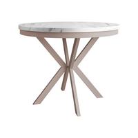 ESSTISCH ausziehbar Edder Cashmere 90 - Kaschmir/Weiß, Holzwerkstoff/Metall (90/90/76cm) - MIRJAN24