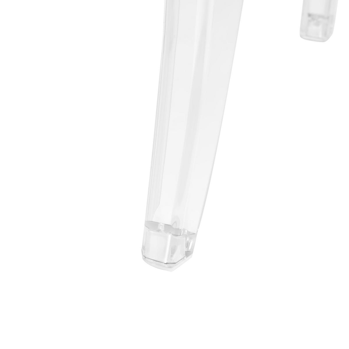 ESSZIMMERSTUHL 4er-Set Transparent Merton - Transparent, Kunststoff (55/95/55cm) - Beliani