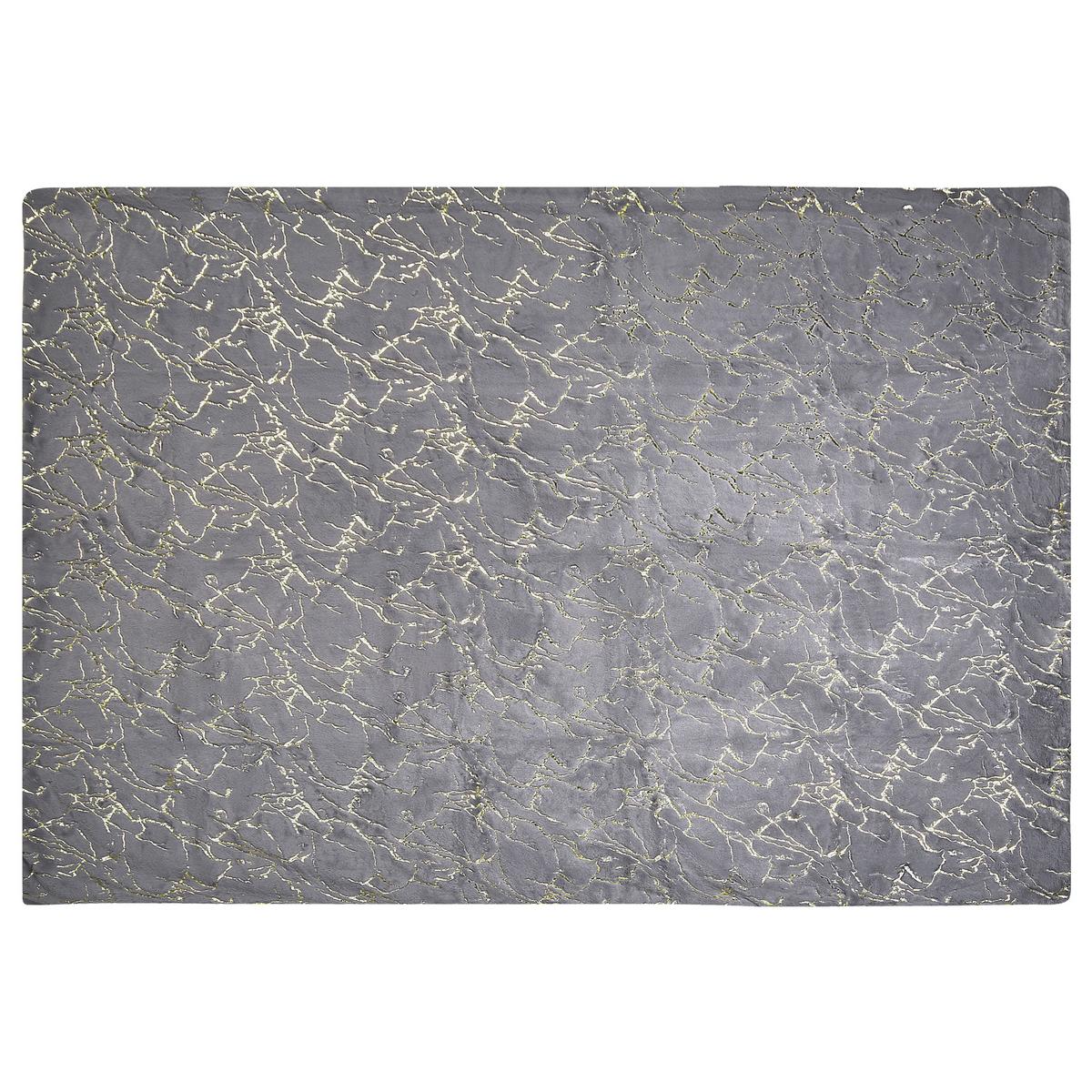 DECKE Grau Godavari 130/180 cm - Grau, Textil (130/180cm) - Beliani