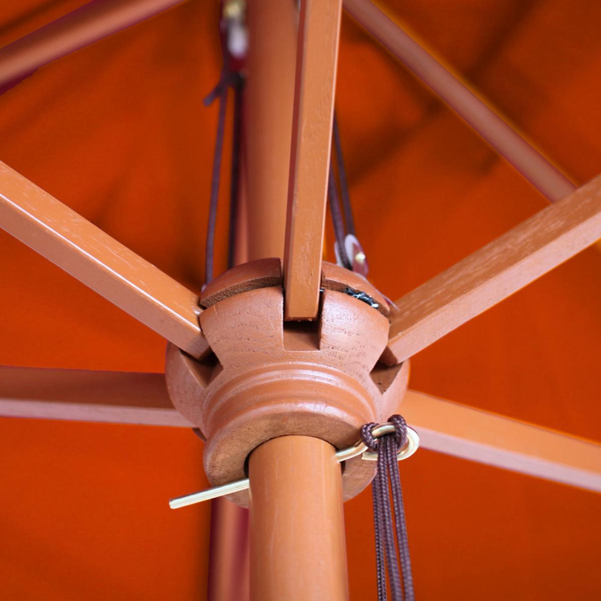 SONNENSCHIRM Orange - Orange, Holz (300/300cm) - MCW
