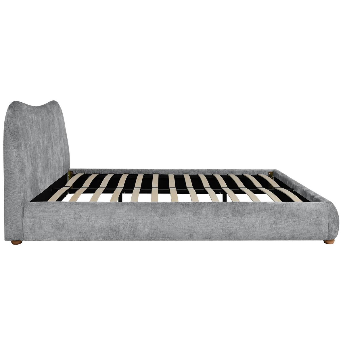 POLSTERBETT Sonho, Doppelbett 160x200 cm ohne Matratze, Chenille-Stoff, Grau - Grau, Textil (160/200cm) - Beautysofa
