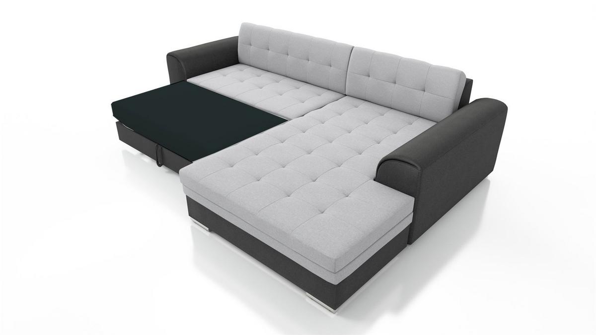 ECKSOFA Lusaka Mit Schlaffunktion - Hellblau, Holzwerkstoff/Textil (198/292cm) - Fun Möbel
