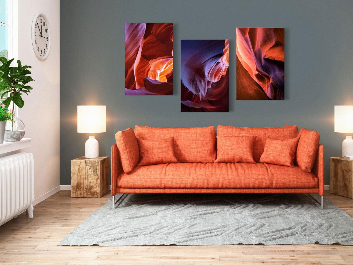 KUNSTDRUCK Bunt 60/30 cm - Multicolor, Textil (60/30cm) - KUNSTLOFT