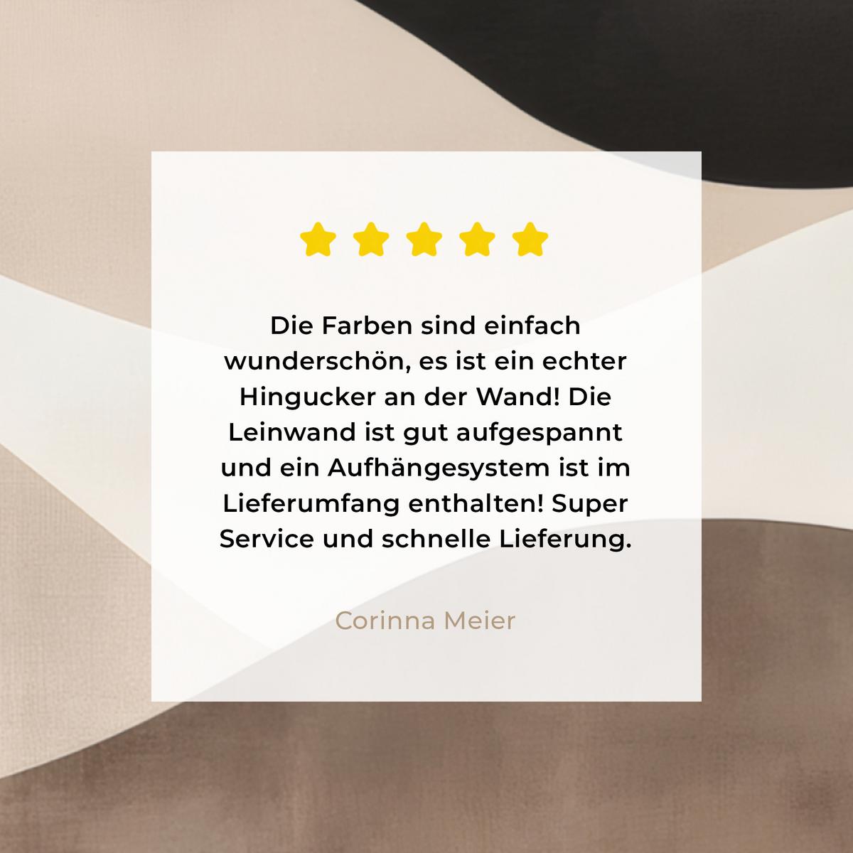 LEINWANDBILD Abstrakt - Landschaft - Wellen - Cremefarben Deko Groß 90x90 cm - Cappuccino, Textil (90/90cm) - MuchoWow