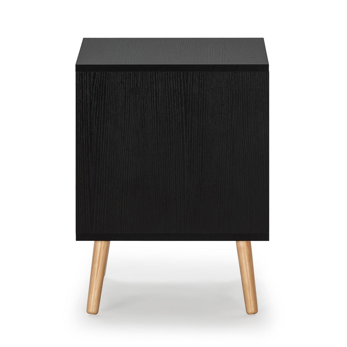 NACHTTISCH Apolo 1 Schublade - Schwarz, Holzwerkstoff (45/52/40cm) - VS Venta-stock