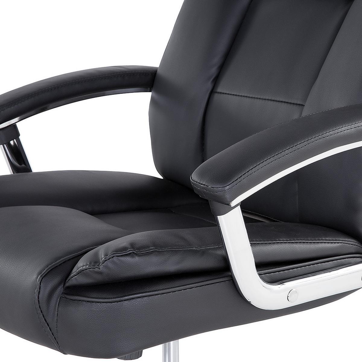 BÜROSTUHL Kunstleder Schwarz Advance - Schwarz, Kunststoff/Textil (60/100/60cm) - Beliani