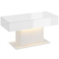 COUCHTISCH Spanplatte MDF Weiß - Weiß Hochglanz/Weiß, Holzwerkstoff (108/48/55cm) - HOMCOM