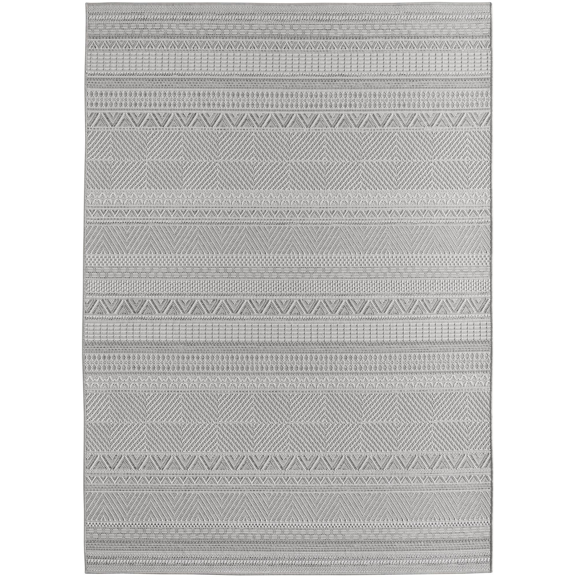 TEPPICH Outdoor VENTOUX in Grau, im Ethno-Stil, 280 x 370 cm - Grau, Textil (370/280cm) - KADIMA DESIGN