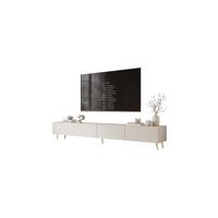TV-SCHRANK CARMEN MATT 250/40/40 cm Kaschmir schräge goldene Beine - Kaschmir/Goldfarben, Holzwerkstoff (250/40/40cm) - Lookway