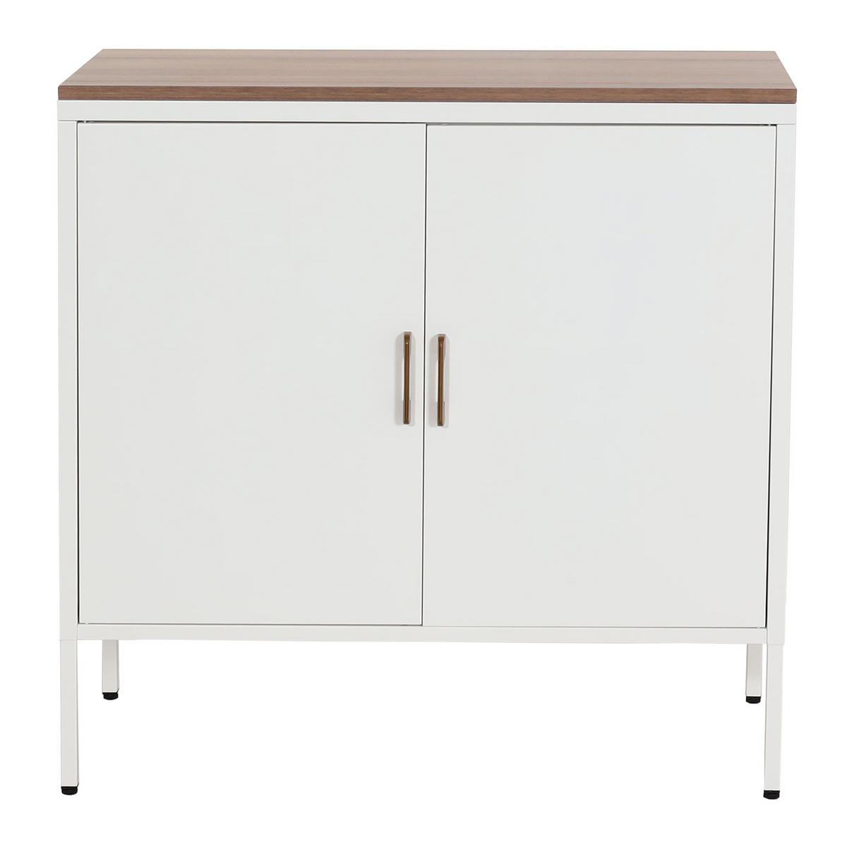 KOMMODE -2 Weiß - Weiß, Metall (90/90/40cm) - MCW
