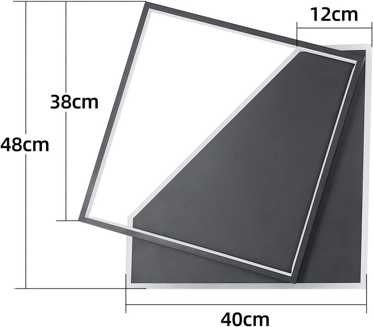 LED-DECKENLEUCHTE Alexander 48/48/6 cm - Schwarz, Metall (48/48/6cm) - Nettlife