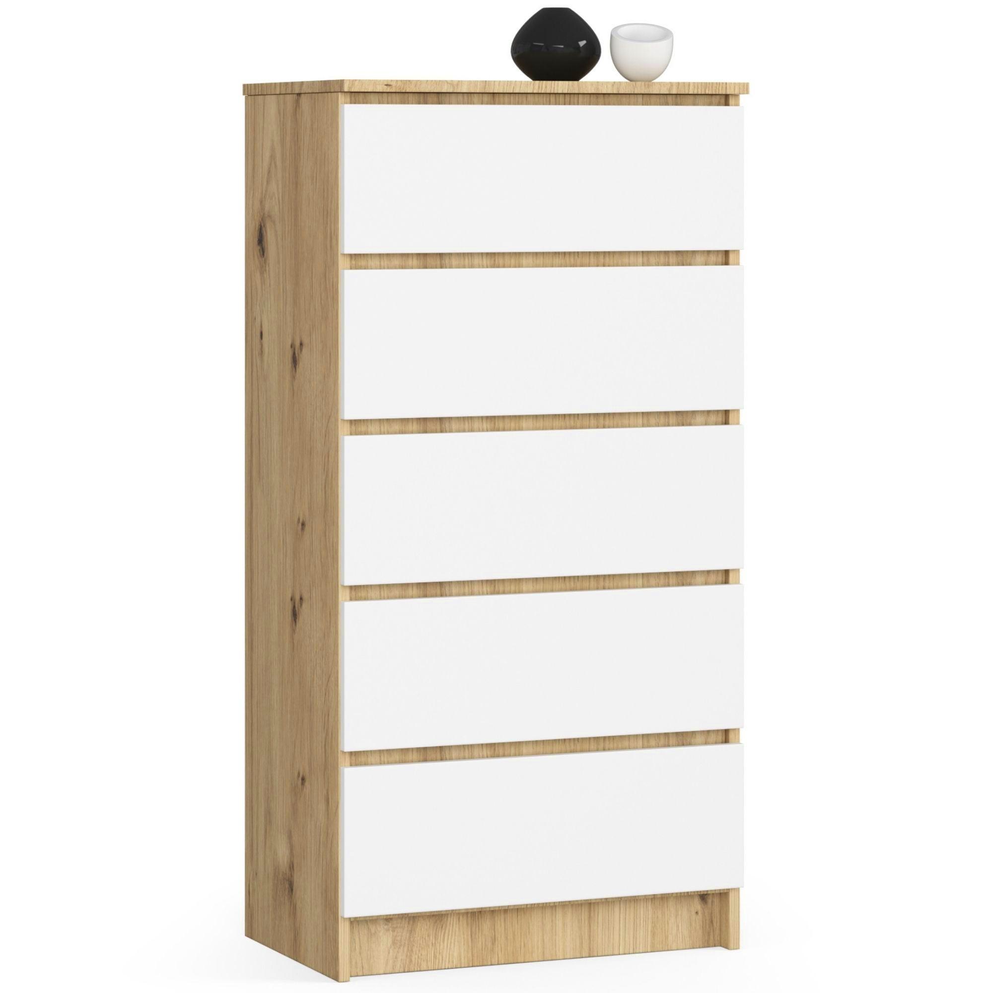 KOMMODE Eiche Artisan, Weiß 121/60/40 - Eiche Artisan/Weiß, Holzwerkstoff (60/121/40cm) - RAUMHIRSCH FURNITURE