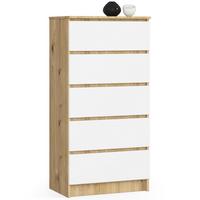 KOMMODE Eiche Artisan, Weiß 121/60/40 - Eiche Artisan/Weiß, Holzwerkstoff (60/121/40cm) - RAUMHIRSCH FURNITURE